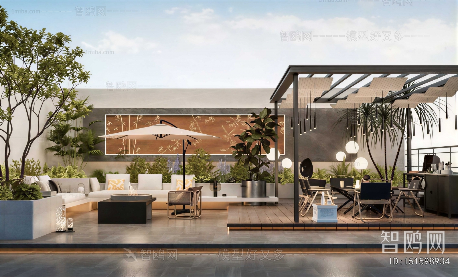 Modern Courtyard/landscape