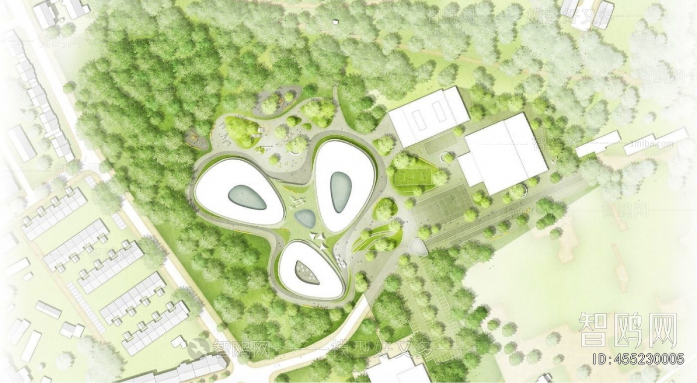 Modern Architectural Bird's-eye View Planning