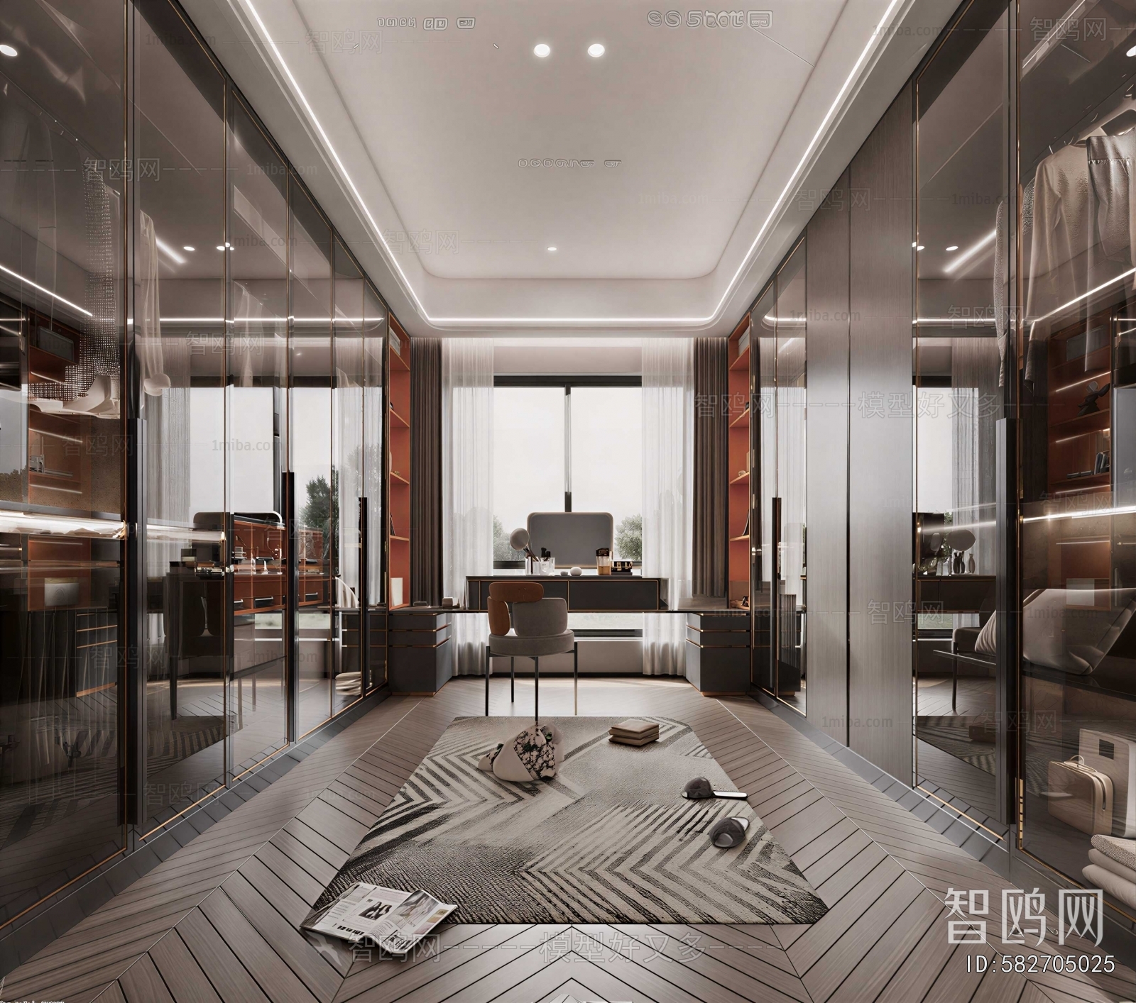 Modern Clothes Storage Area