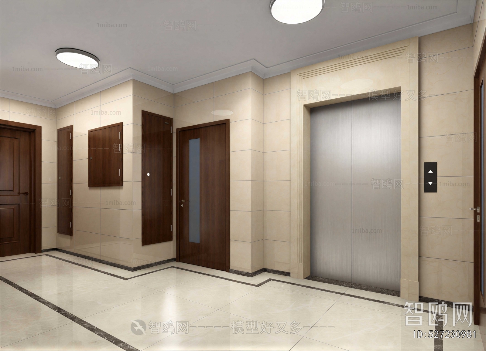 Modern Office Elevator Hall