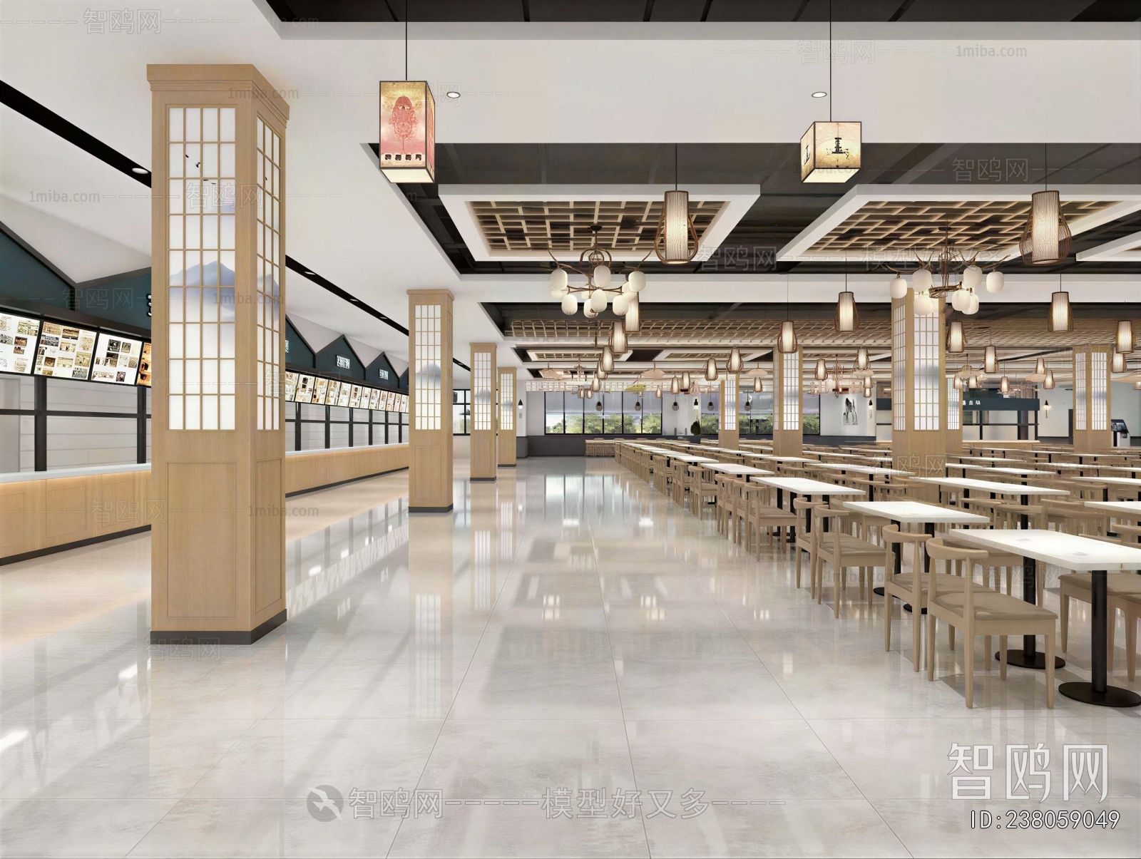 New Chinese Style Office Canteen