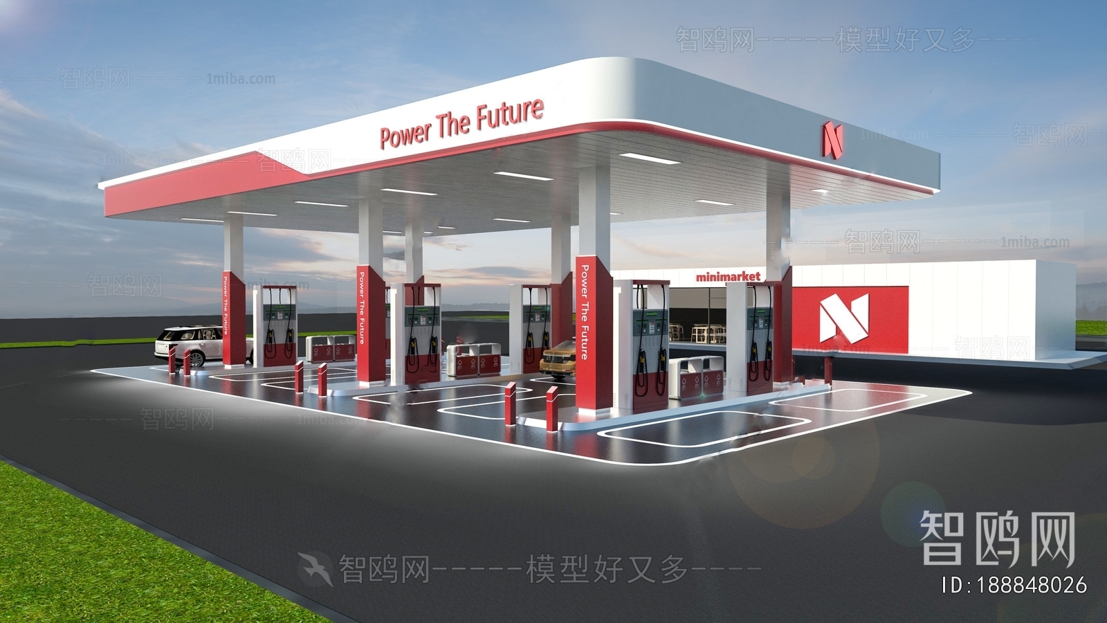 Modern Gas Station