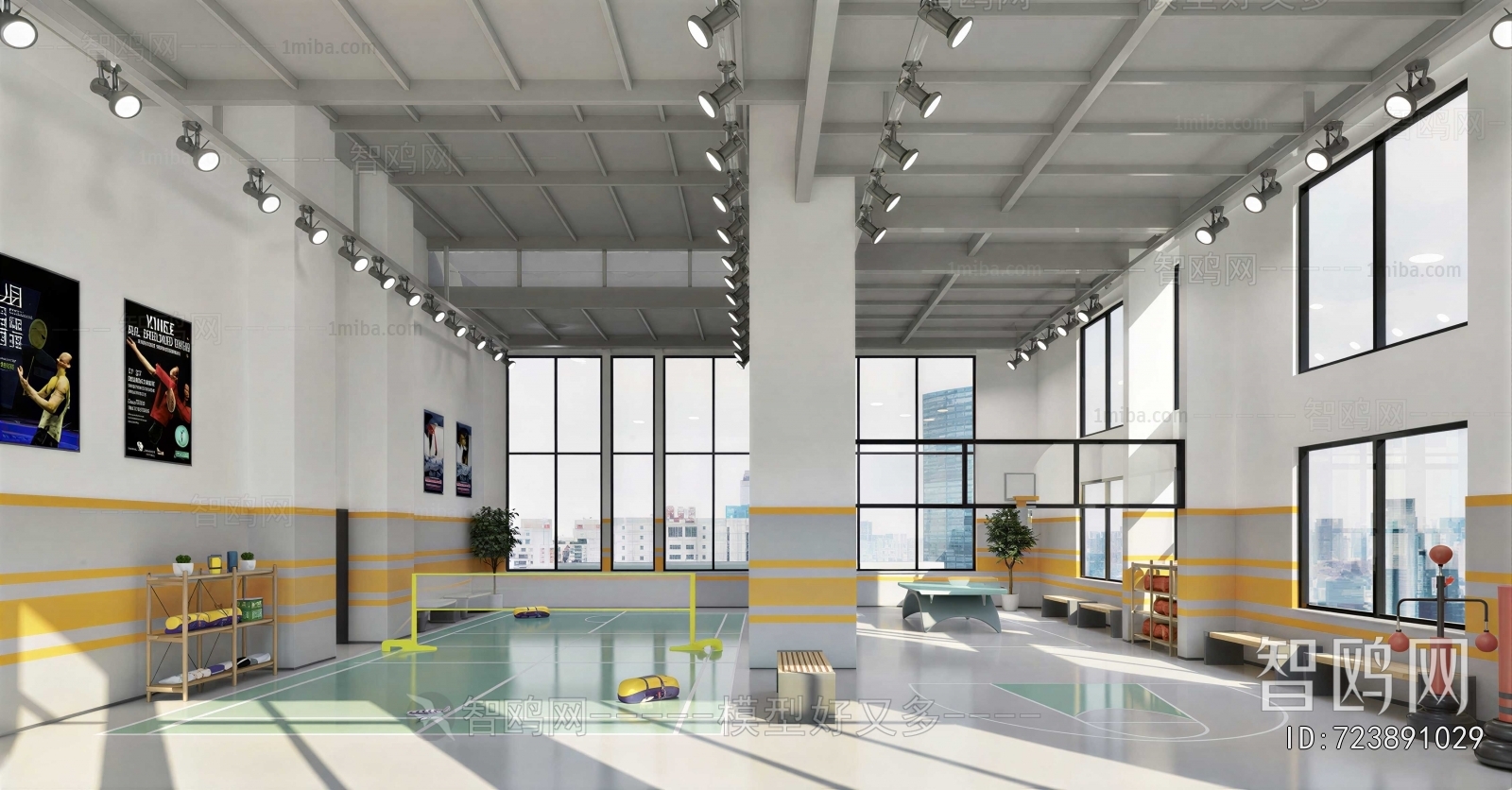 Modern Indoor Badminton Court