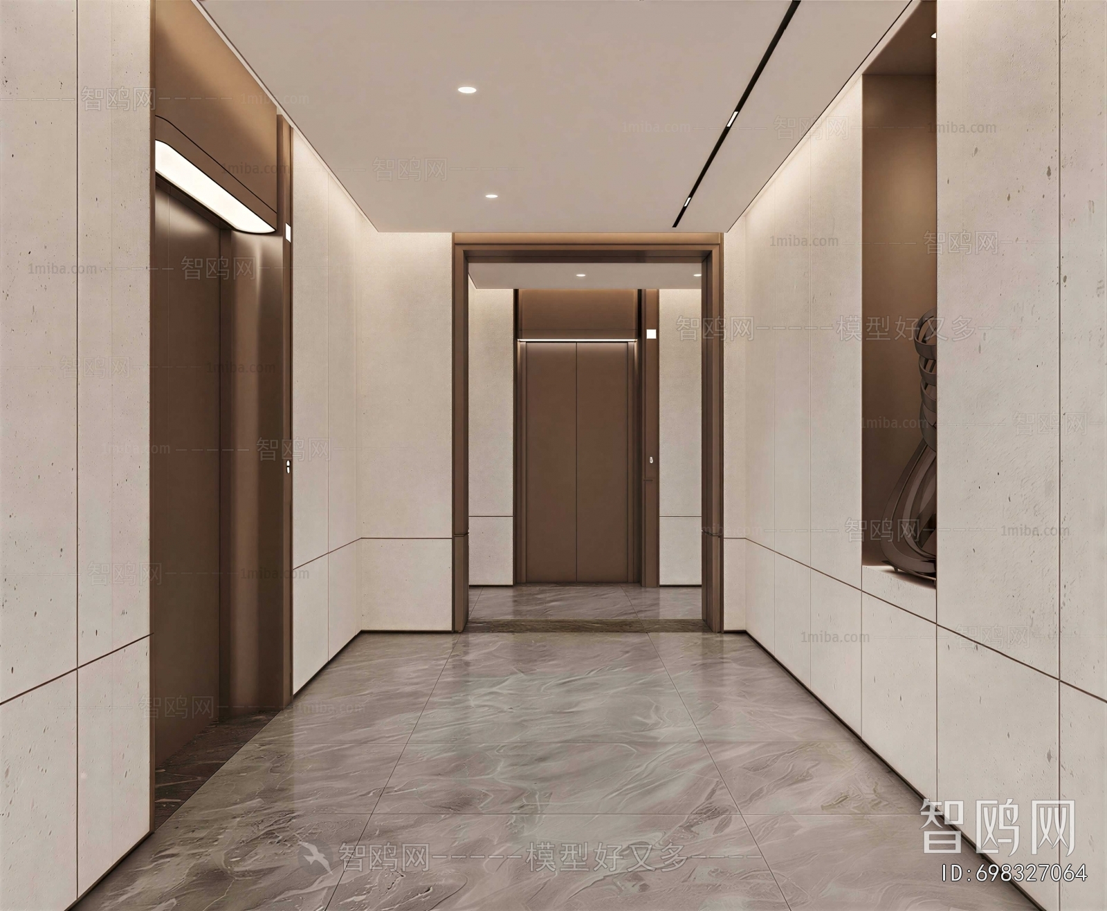 Modern Office Elevator Hall