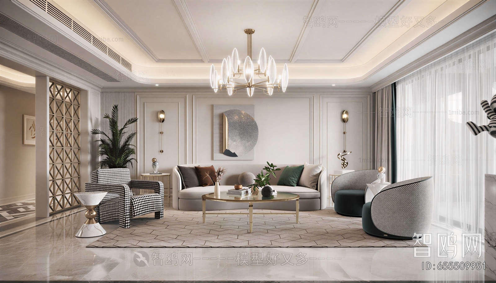 Simple European Style A Living Room