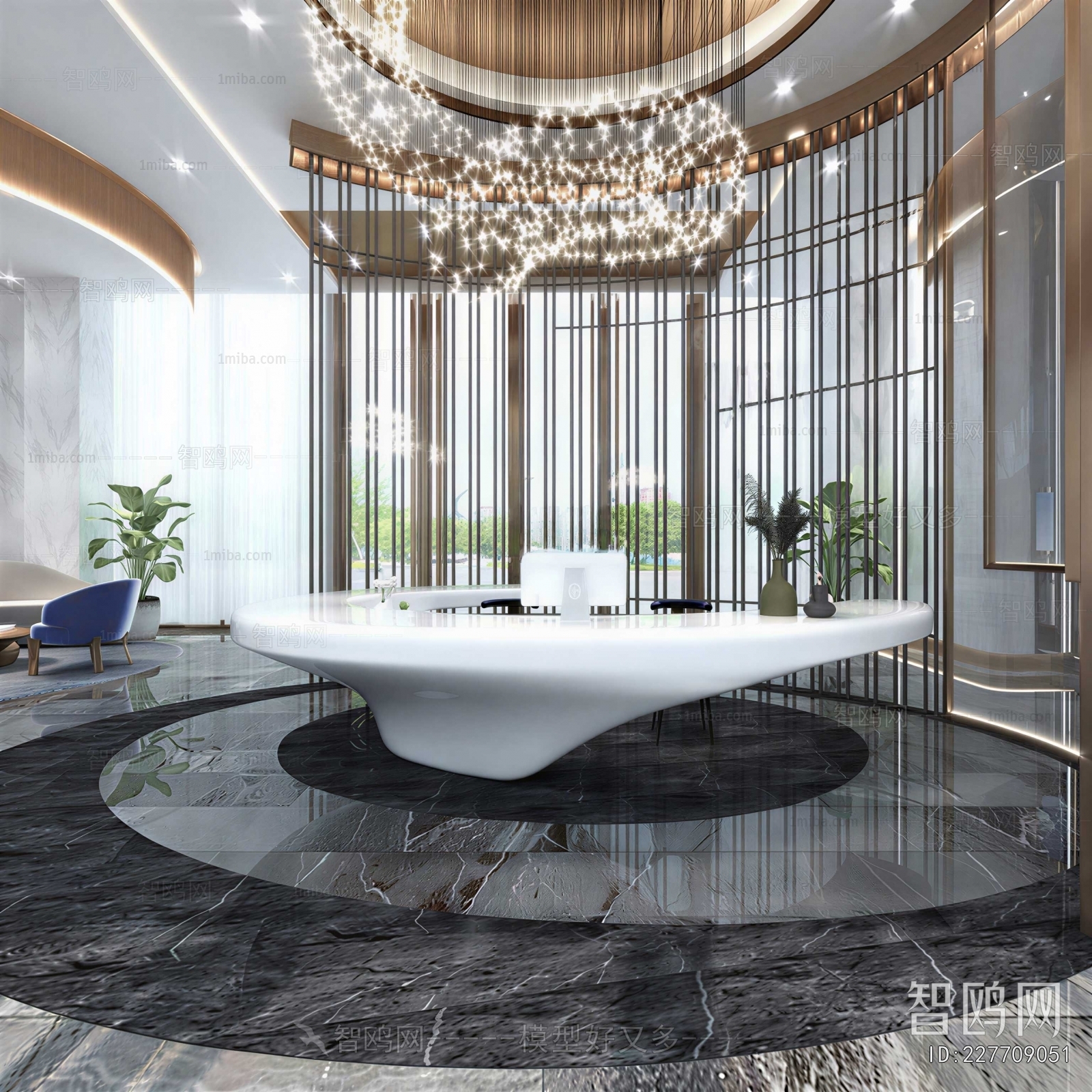 Modern Office Reception Desk