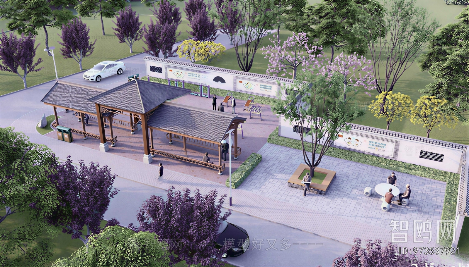 New Chinese Style Park Landscape