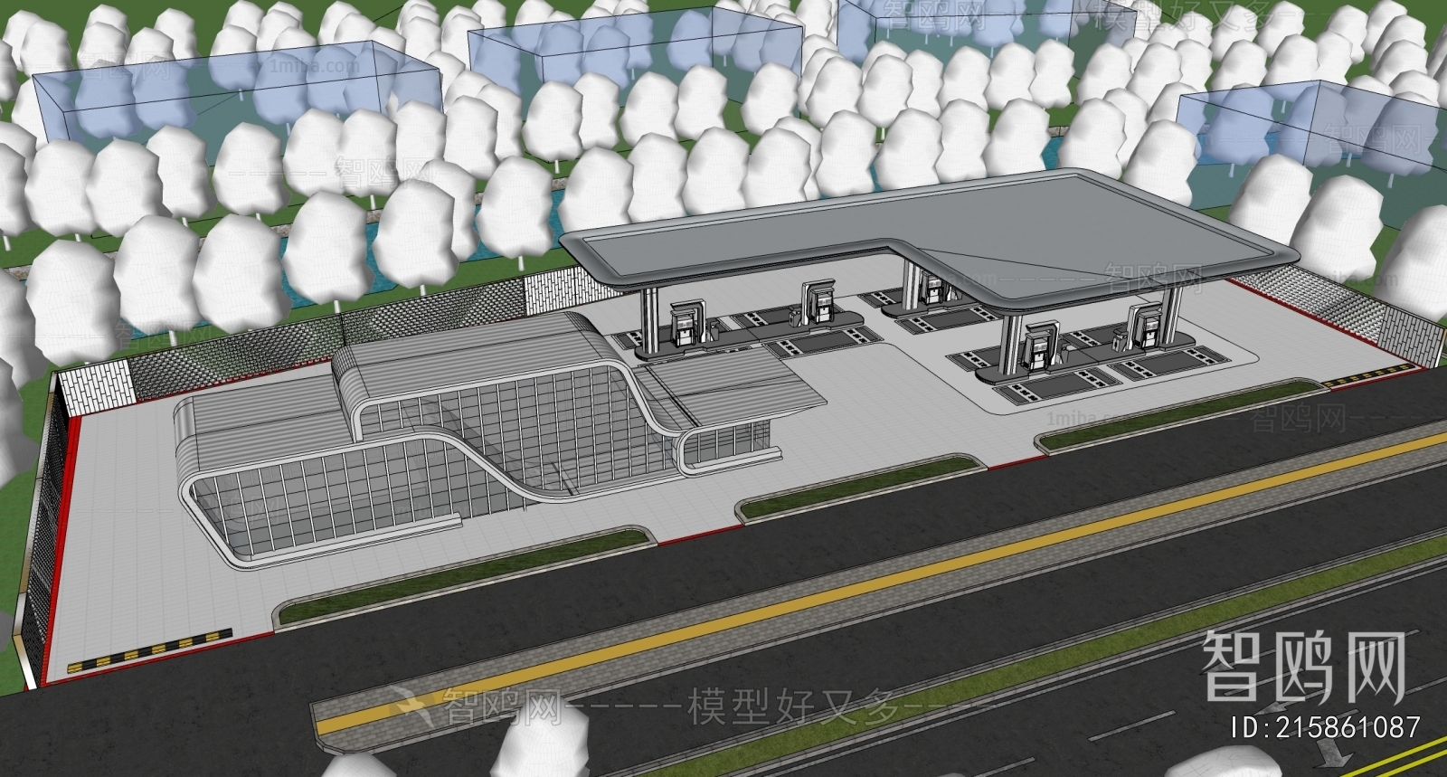 Modern Gas Station