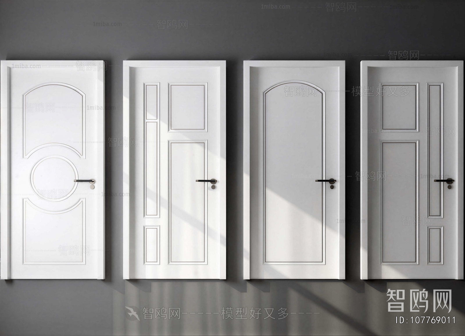 Simple European Style Single Door