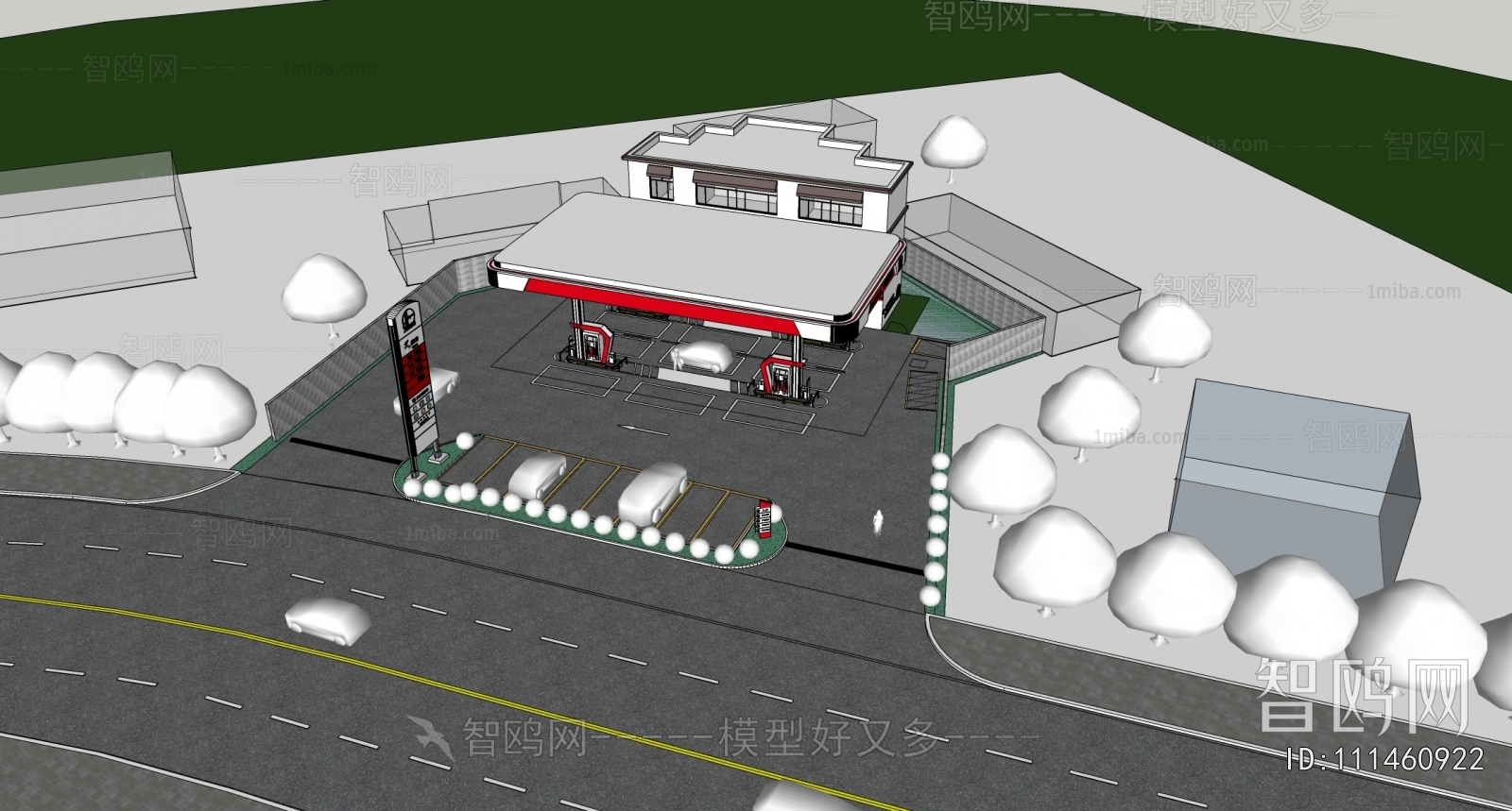 Modern Gas Station