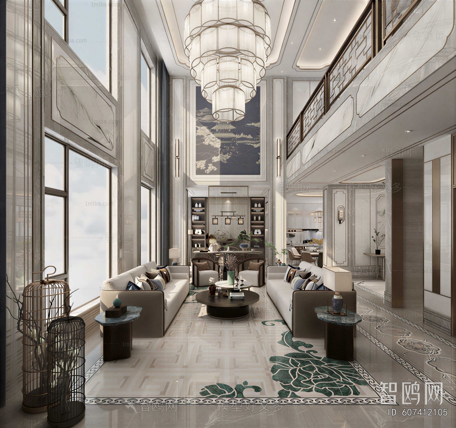 New Chinese Style A Living Room