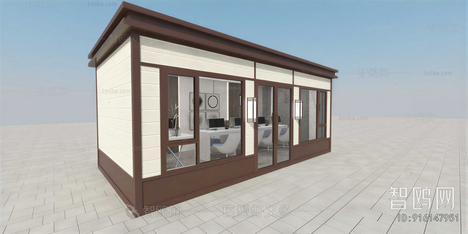 New Chinese Style Appearance Of Commercial Building