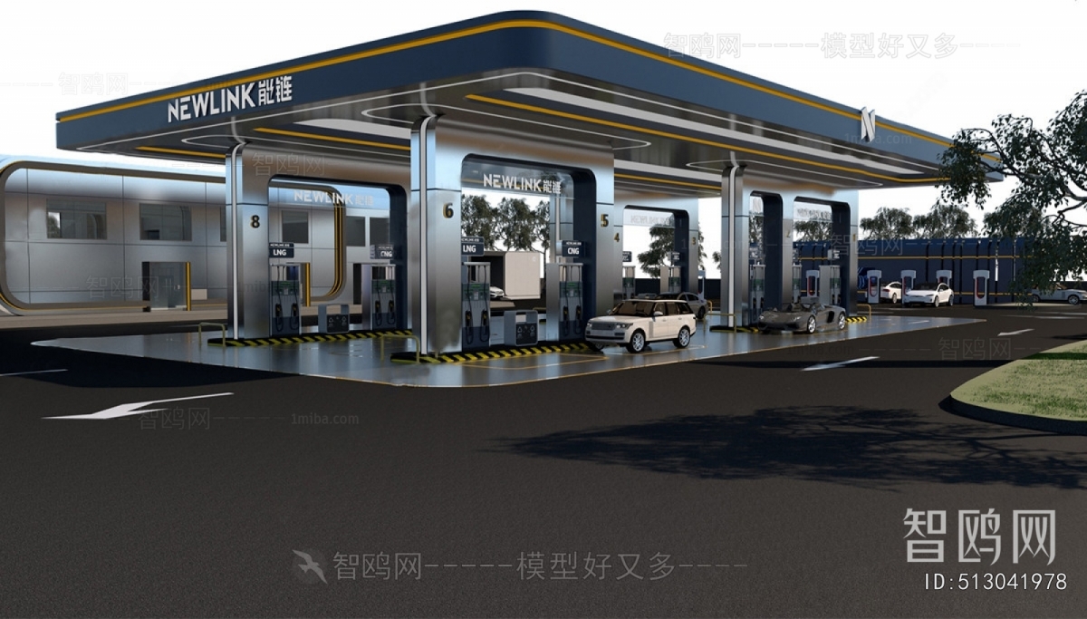 Modern Gas Station