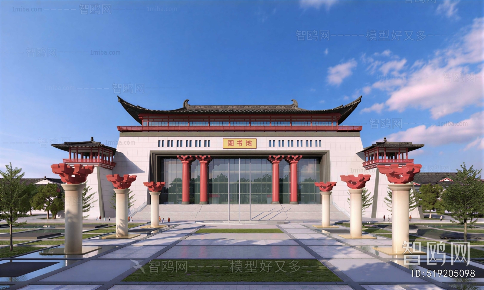 New Chinese Style Architecture Of Artistic Style