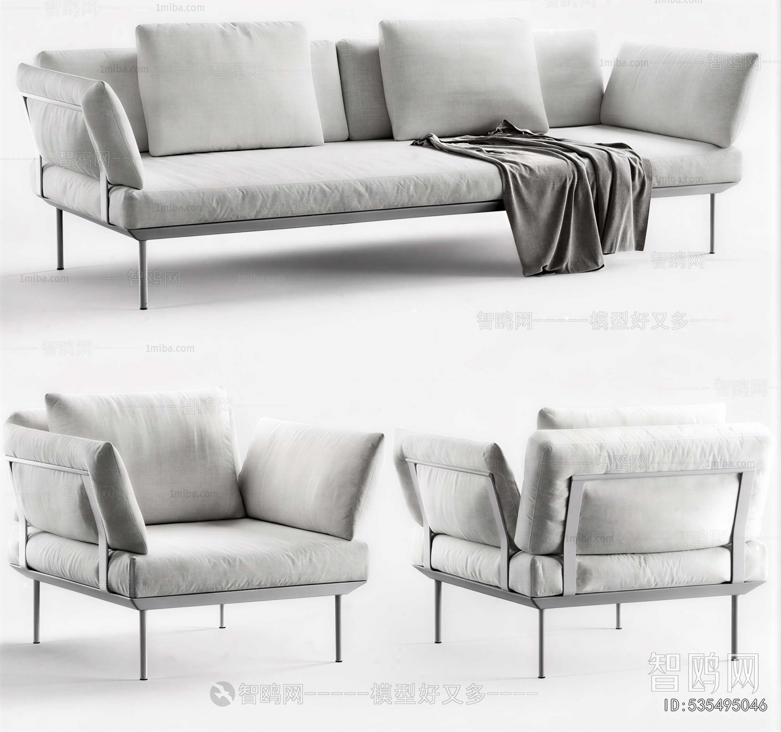 Modern Three-seat Sofa