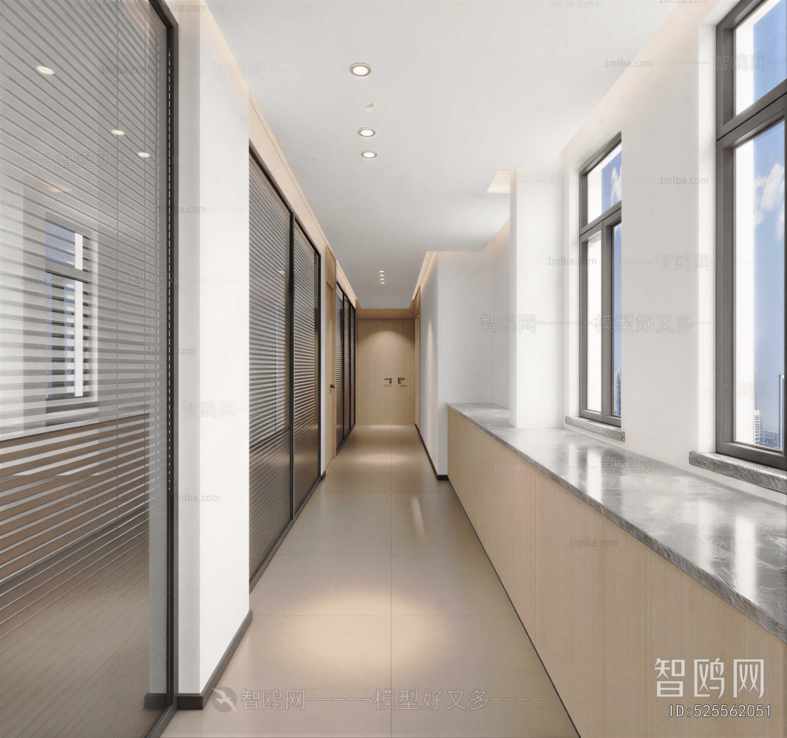 Modern Office Aisle
