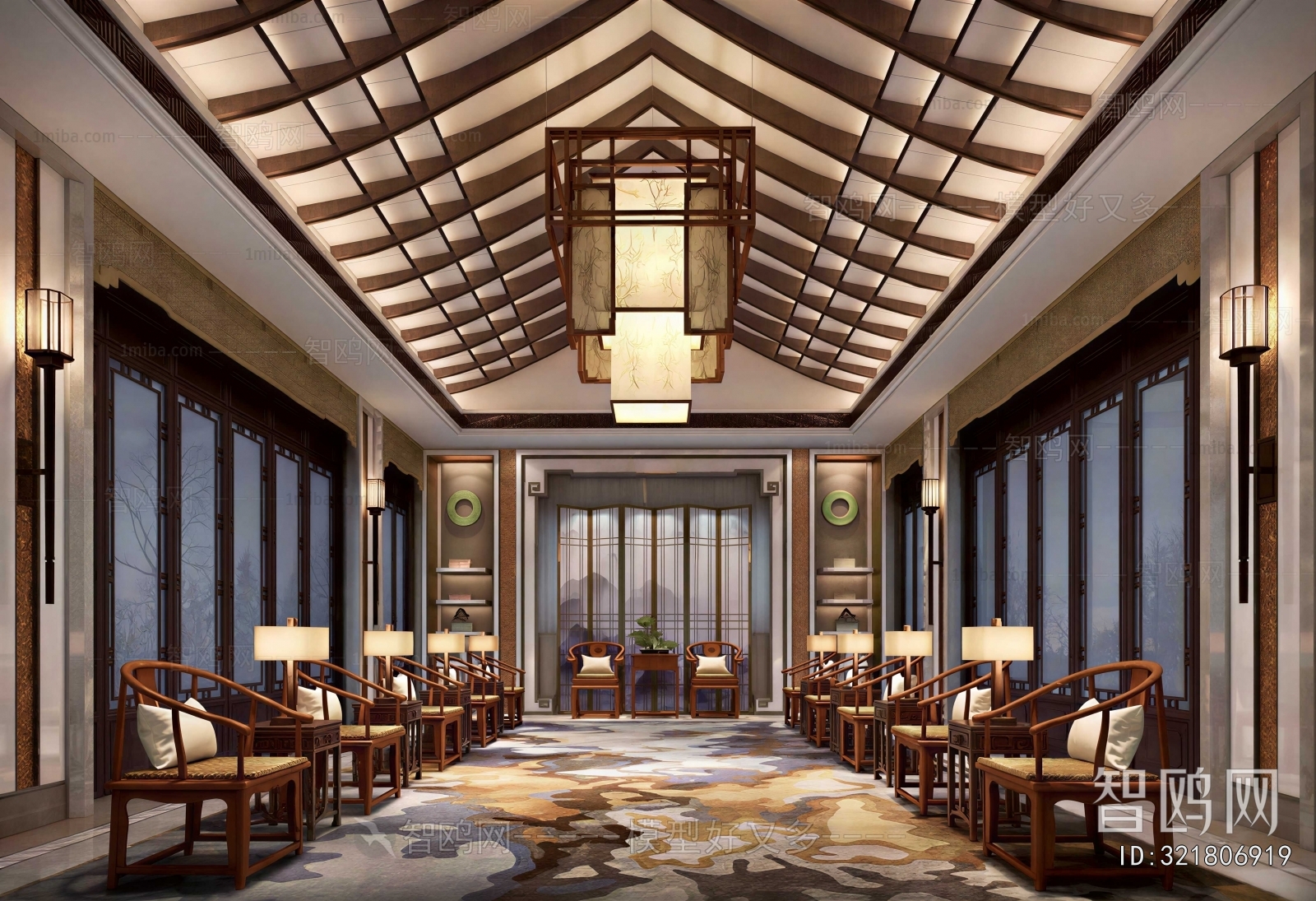 New Chinese Style Reception Room