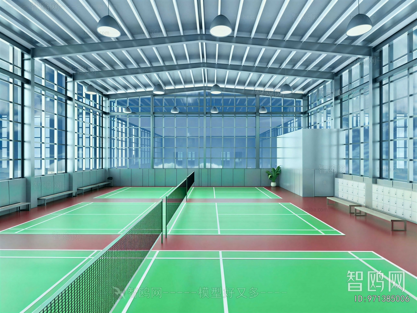 Modern Indoor Badminton Court