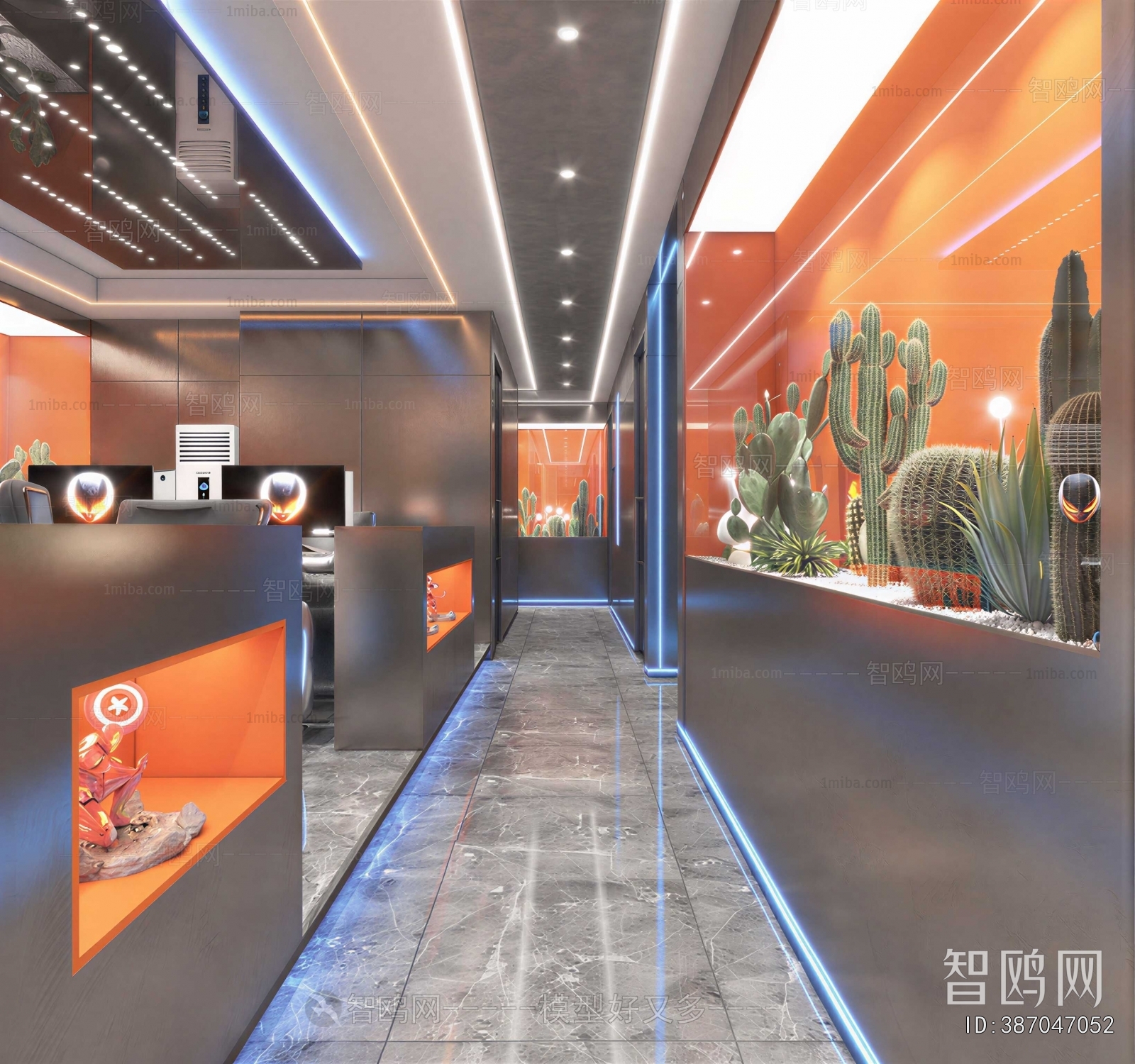 Modern Office Aisle
