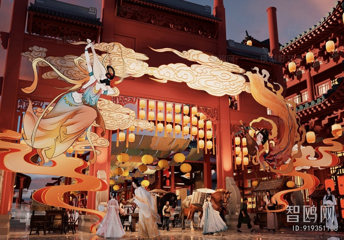 Modern New Chinese Style Chinese Style Commercial Street