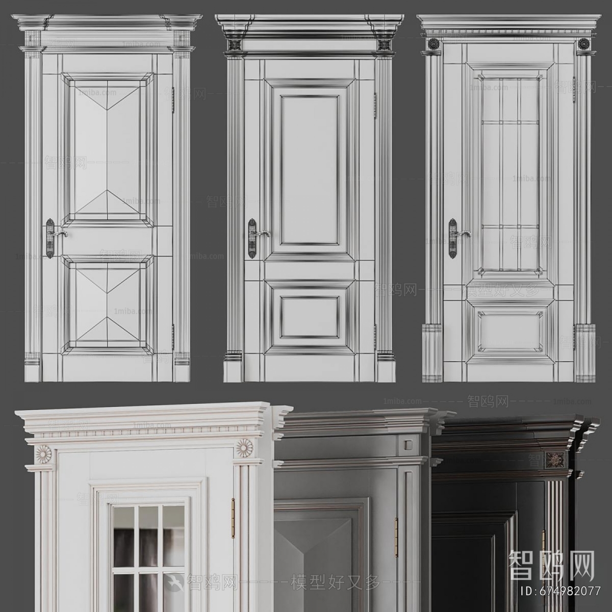 Simple European Style Entrance Door