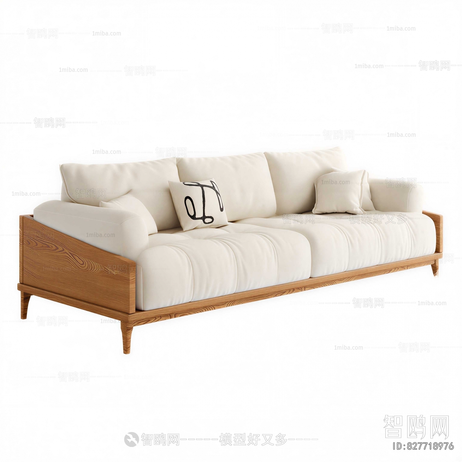 Nordic Style Three-seat Sofa