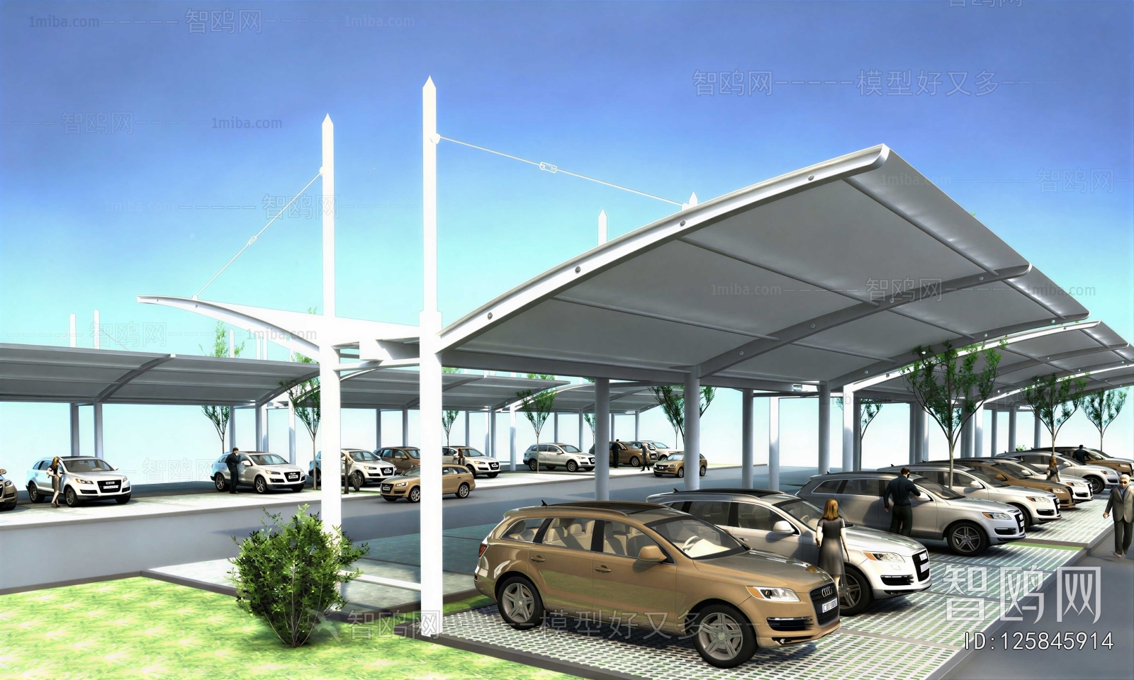 Modern Outdoor Parking Lot