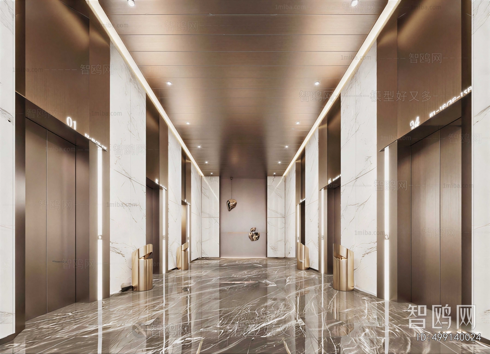 Modern Office Elevator Hall