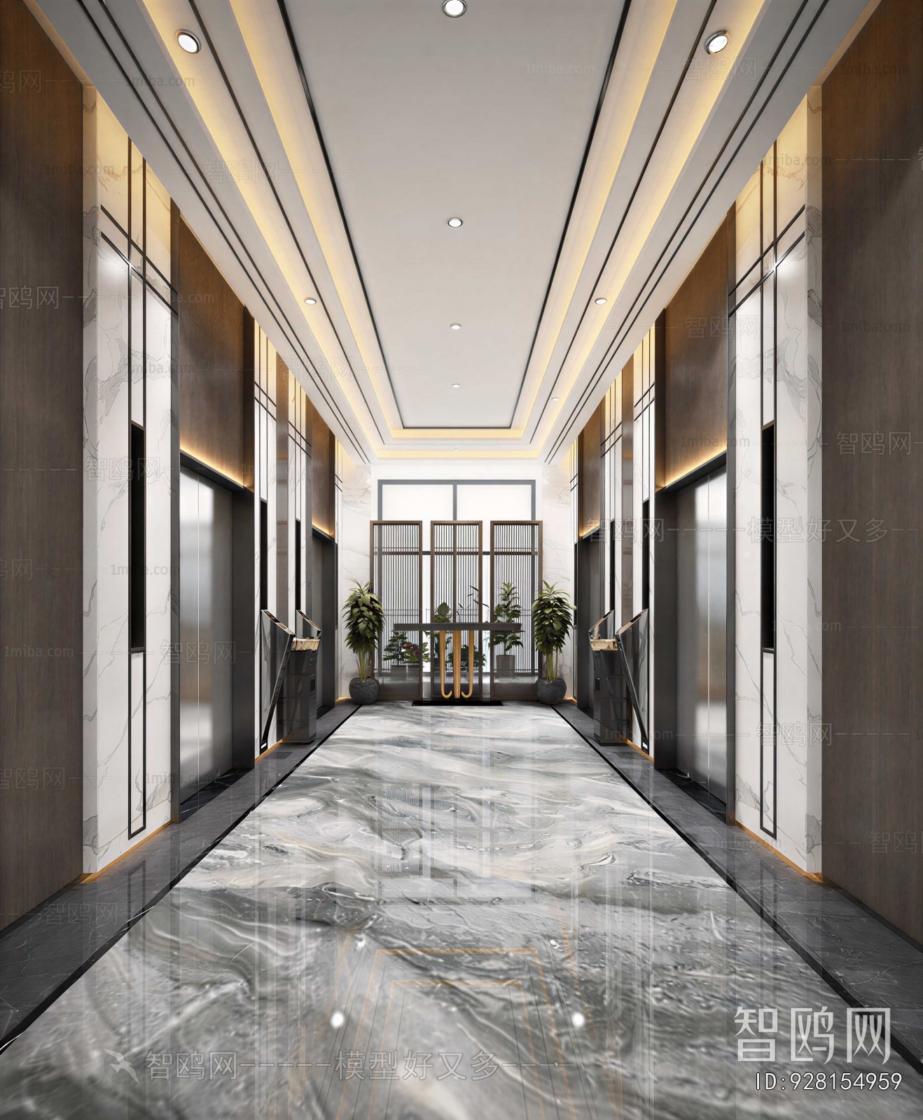 Modern Corridor/elevator Hall