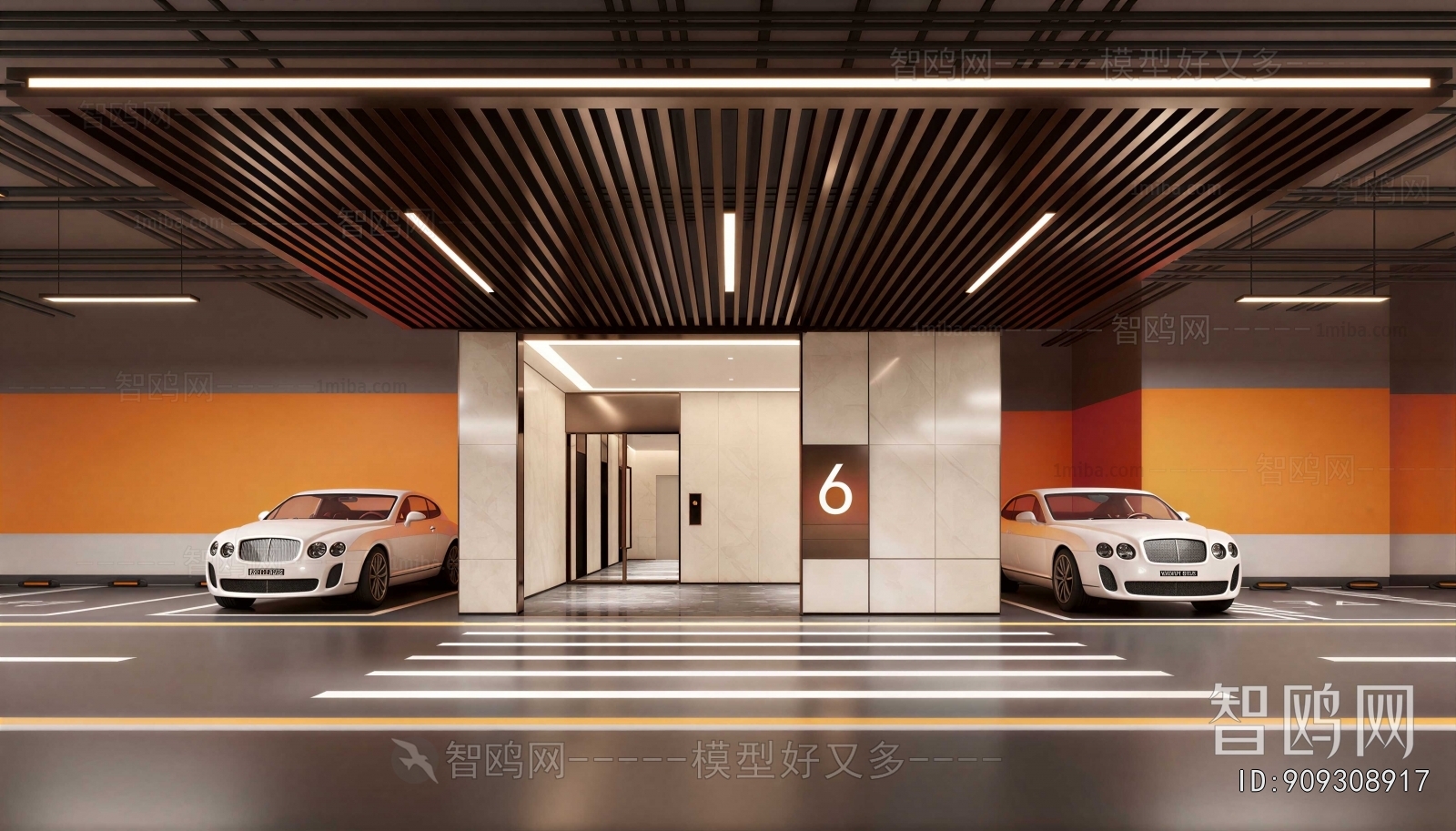 Modern Underground Parking Lot