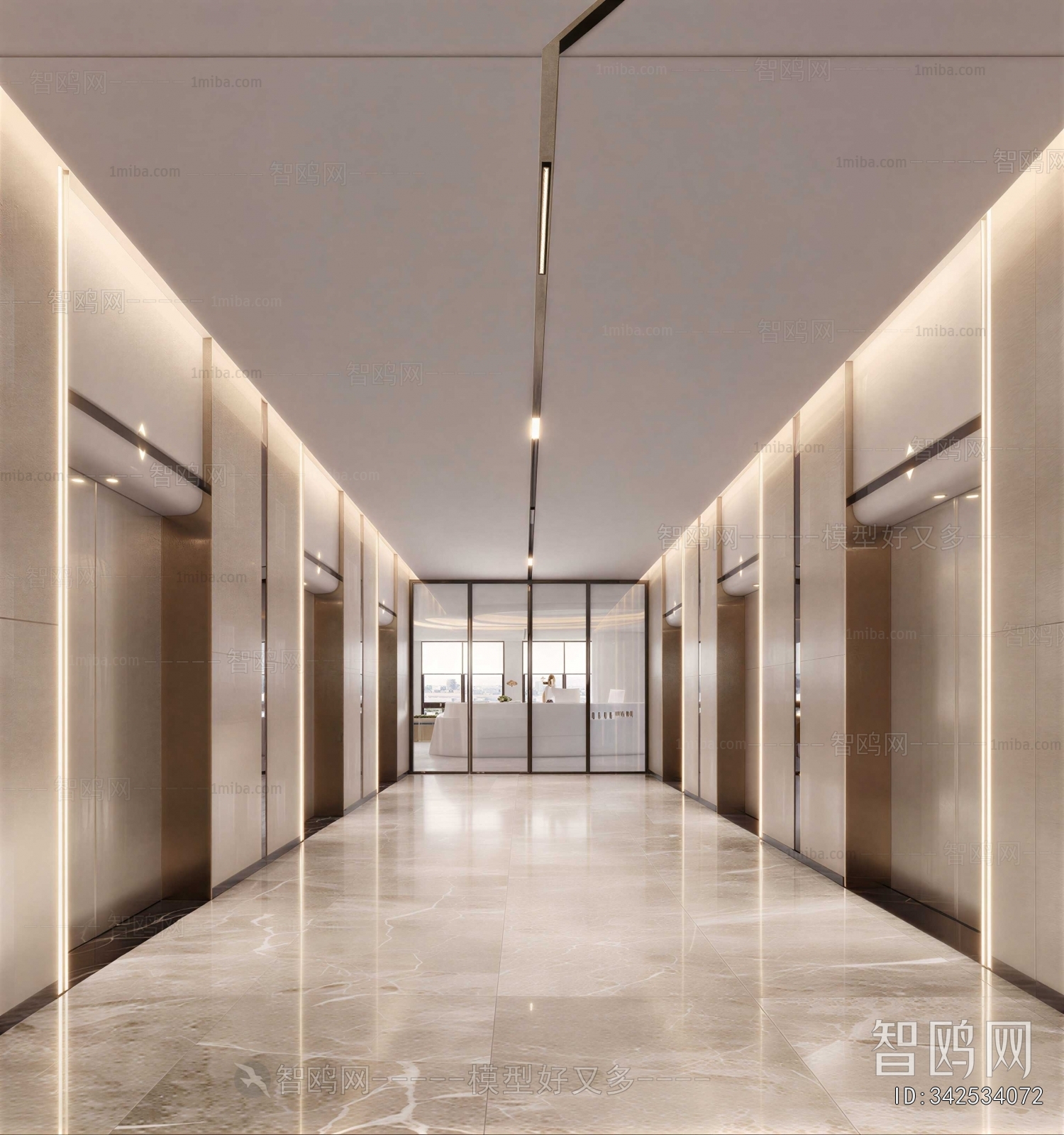 Modern Office Elevator Hall