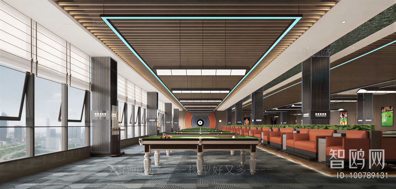 Industrial Style Billiard Room