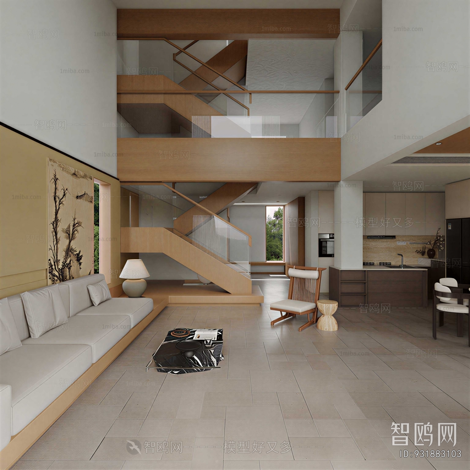 New Chinese Style A Living Room