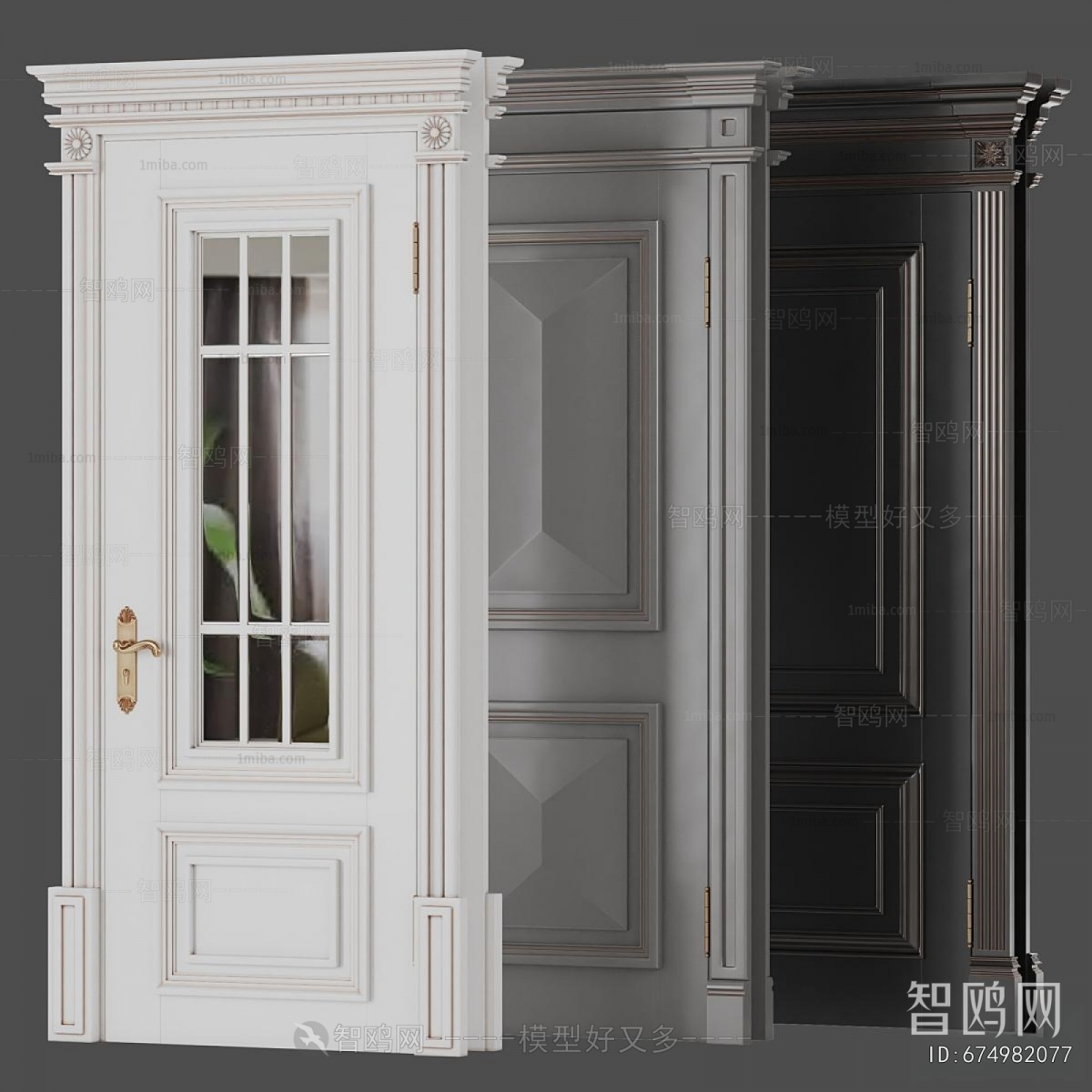Simple European Style Entrance Door
