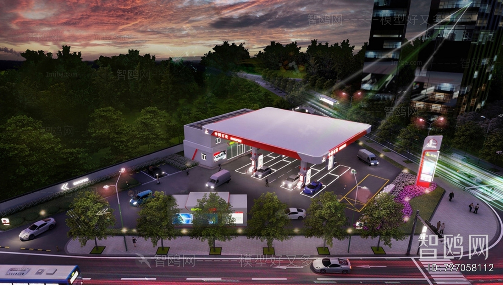 New Chinese Style Outdoor Parking Lot