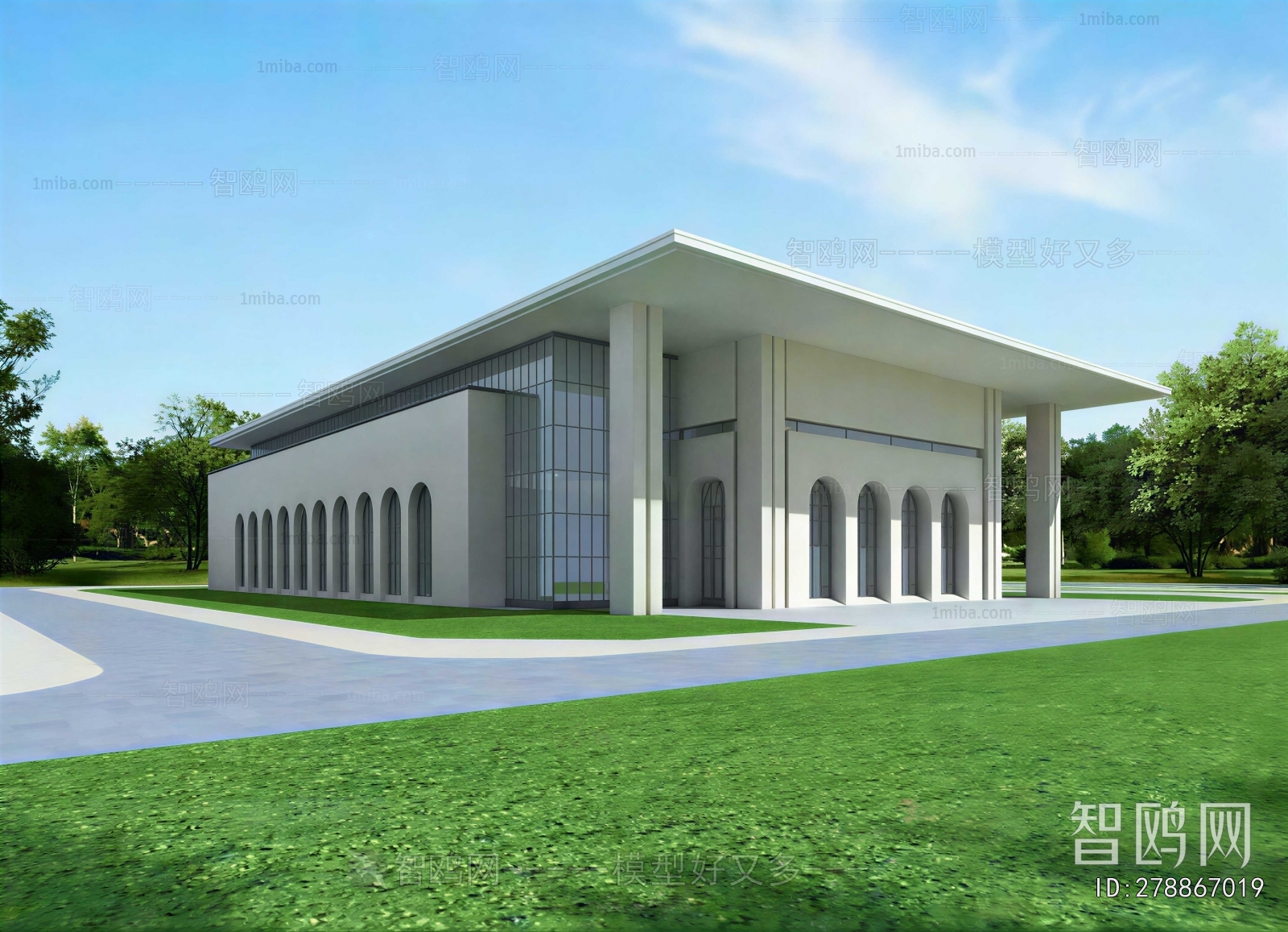 New Chinese Style School Building