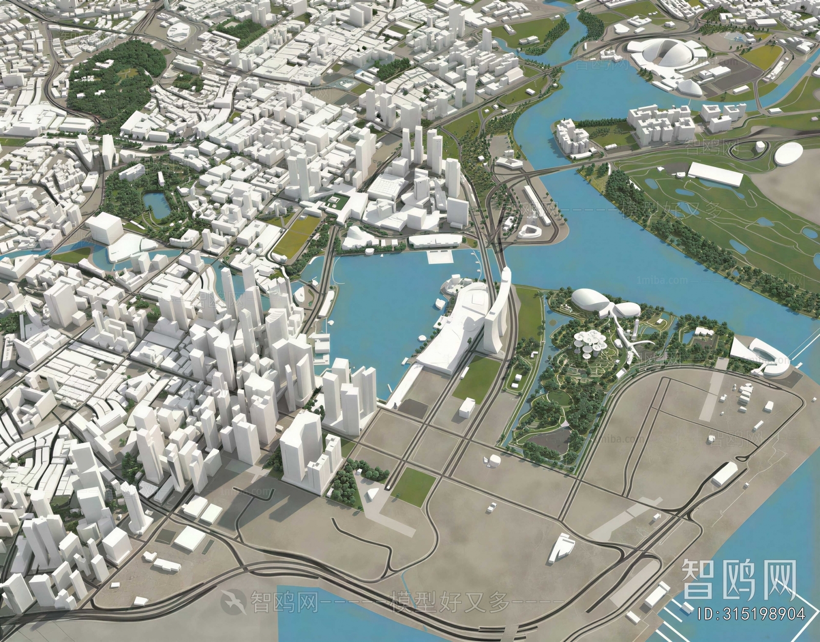 Modern Architectural Bird's-eye View Planning