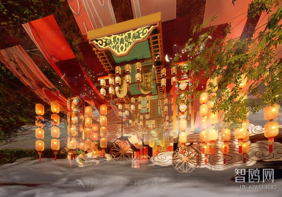 Modern New Chinese Style Chinese Style Commercial Street