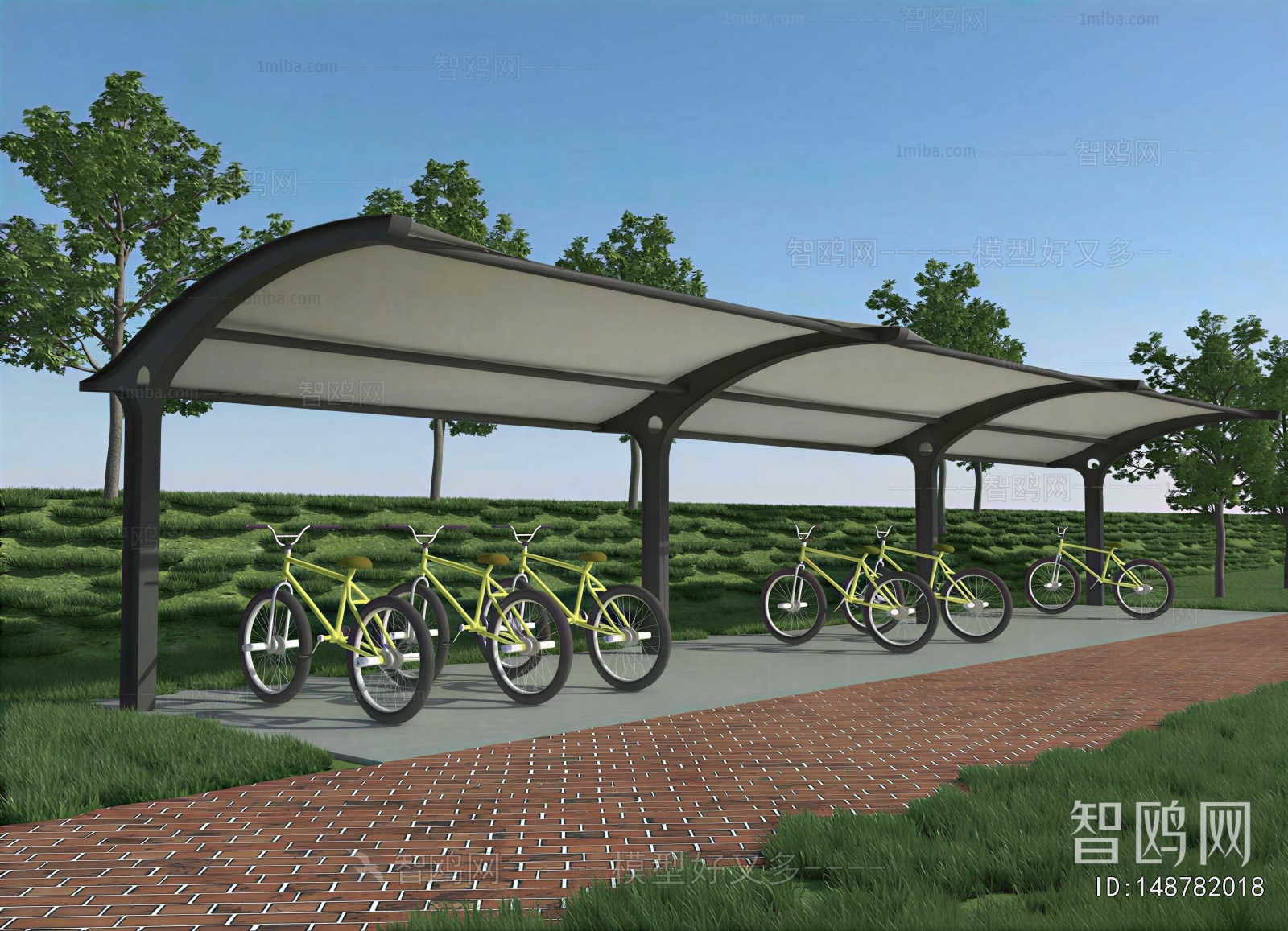 Modern Outdoor Parking Lot