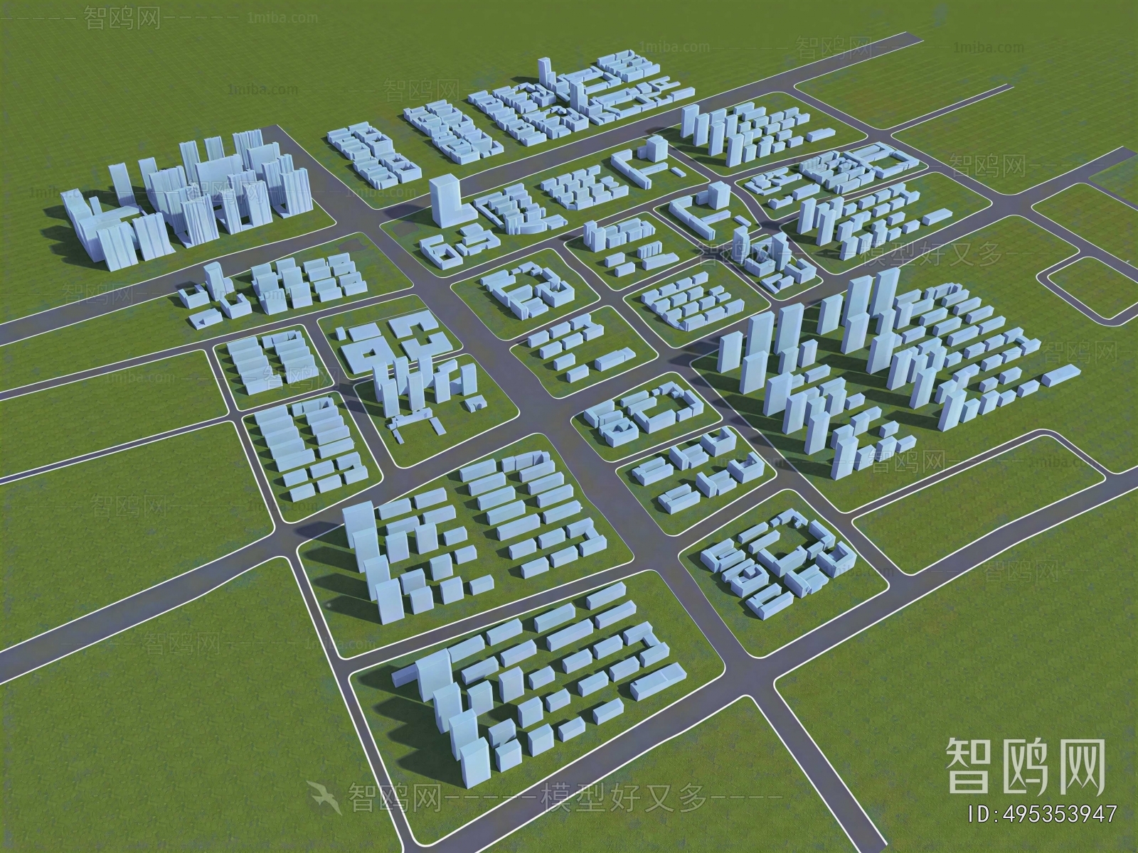 Modern Architectural Bird's-eye View Planning