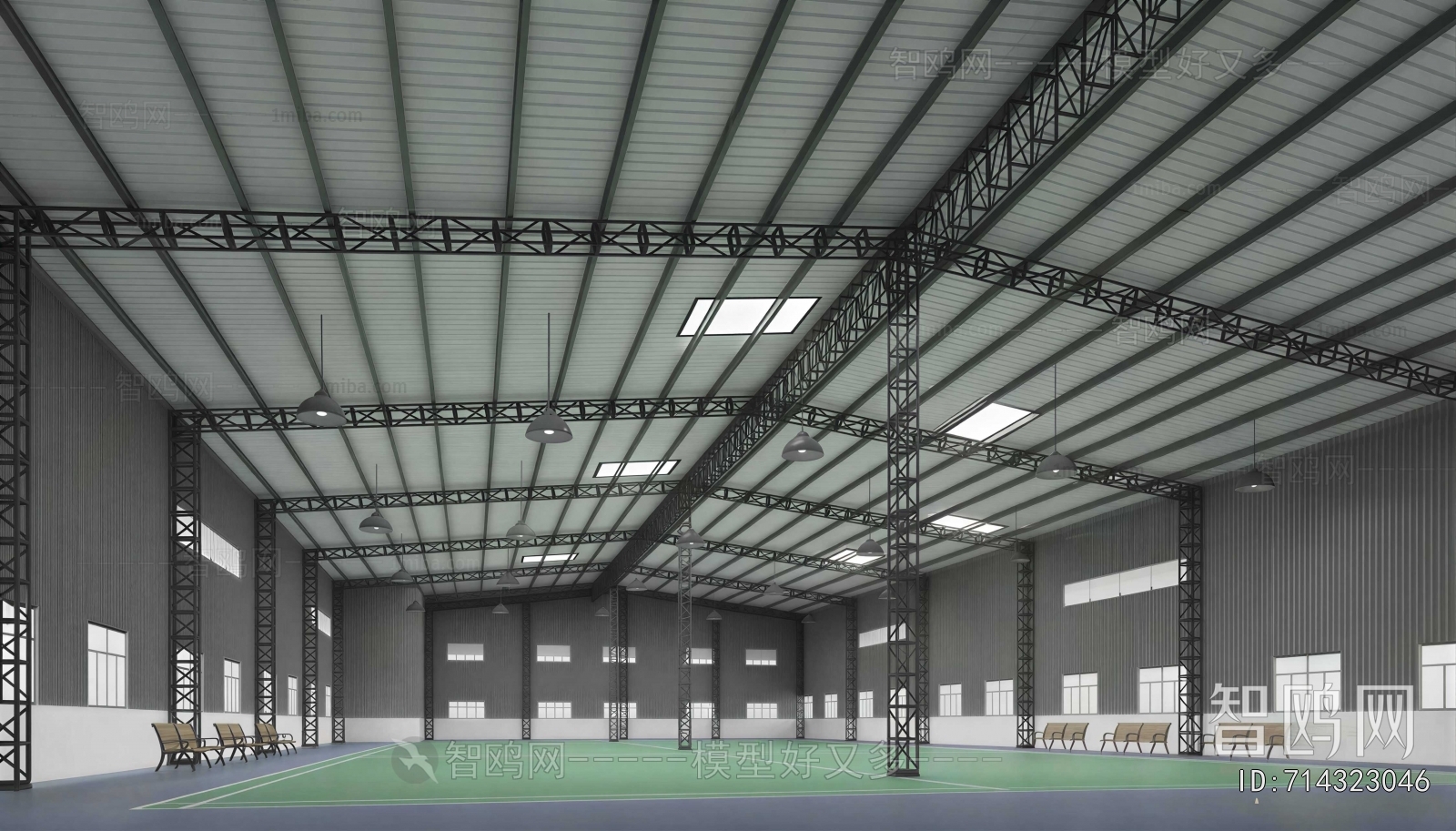 Modern Indoor Badminton Court