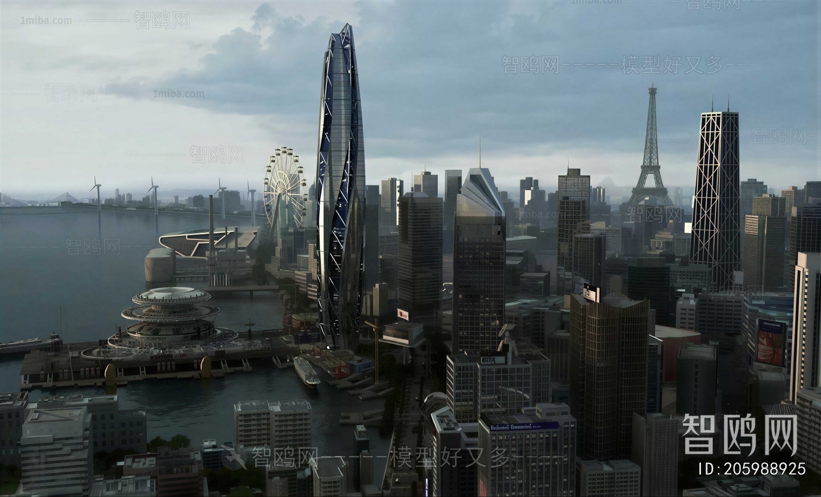 Modern Architectural Bird's-eye View Planning