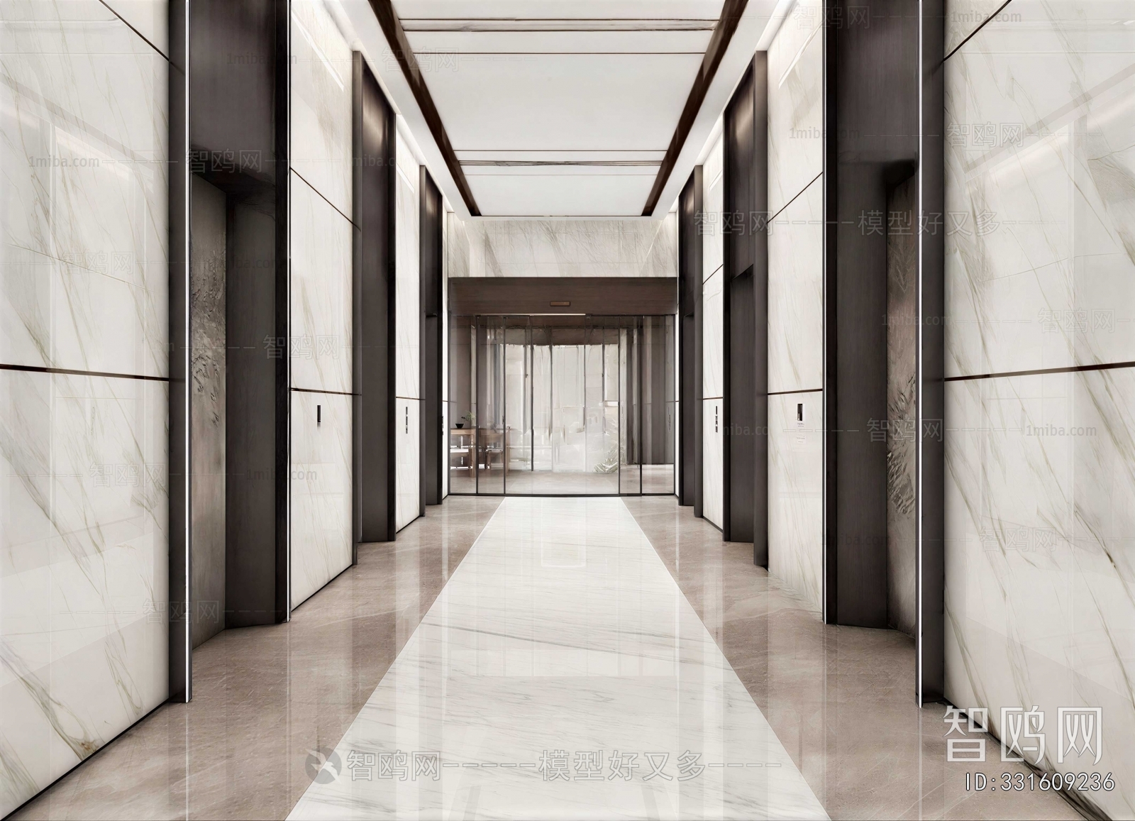 Modern Office Elevator Hall