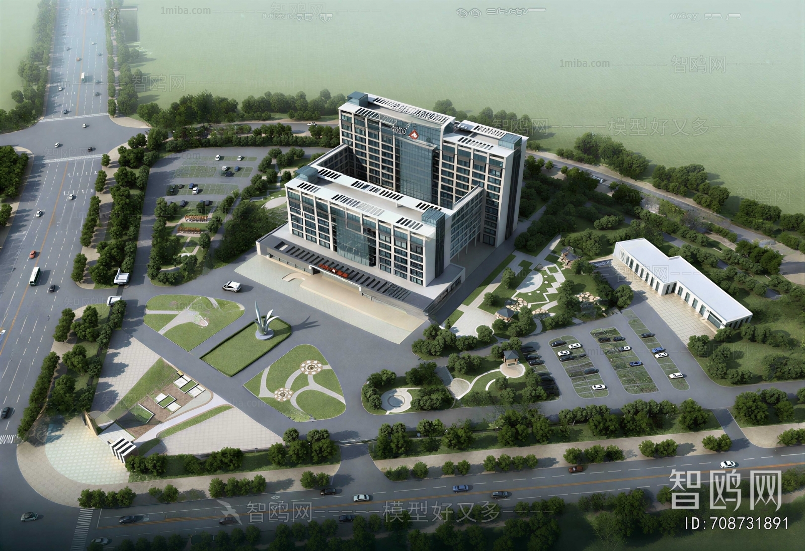 Modern Architectural Bird's-eye View Planning