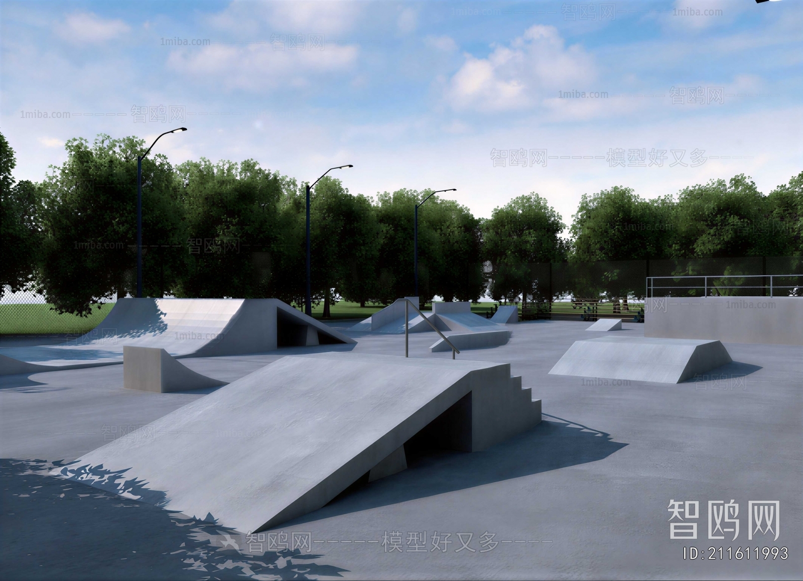 Modern Park Landscape