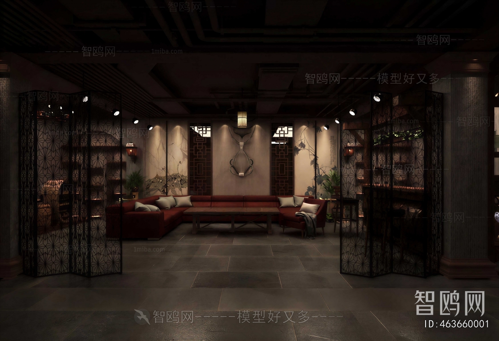 New Chinese Style A Living Room