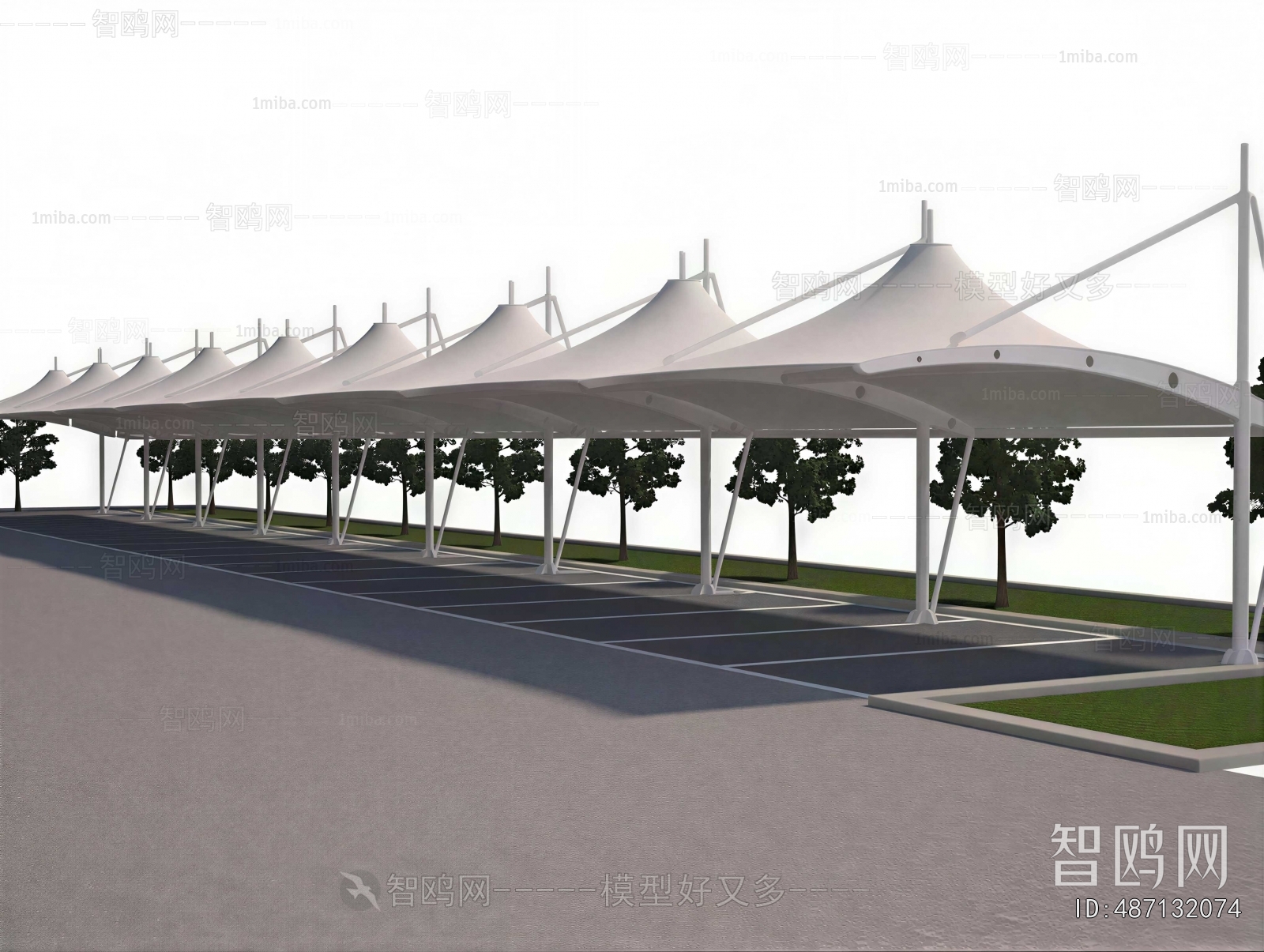 Modern Outdoor Parking Lot