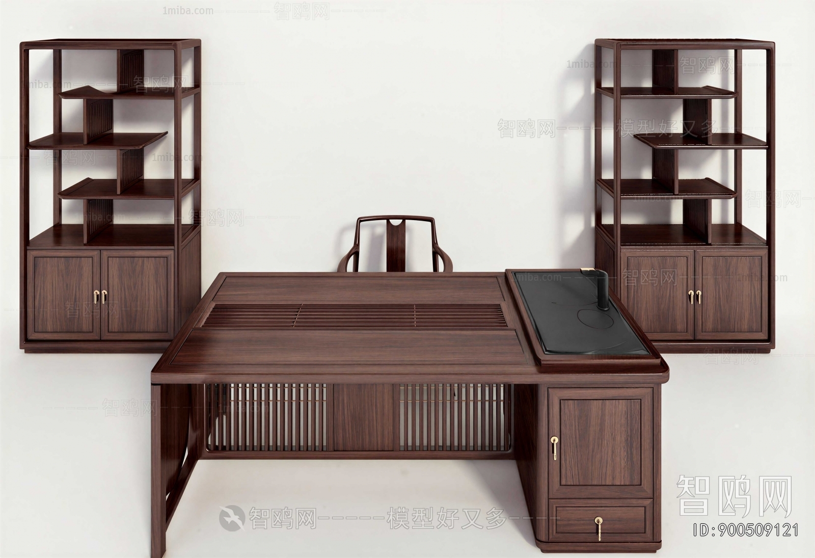 New Chinese Style Computer Desk And Chair