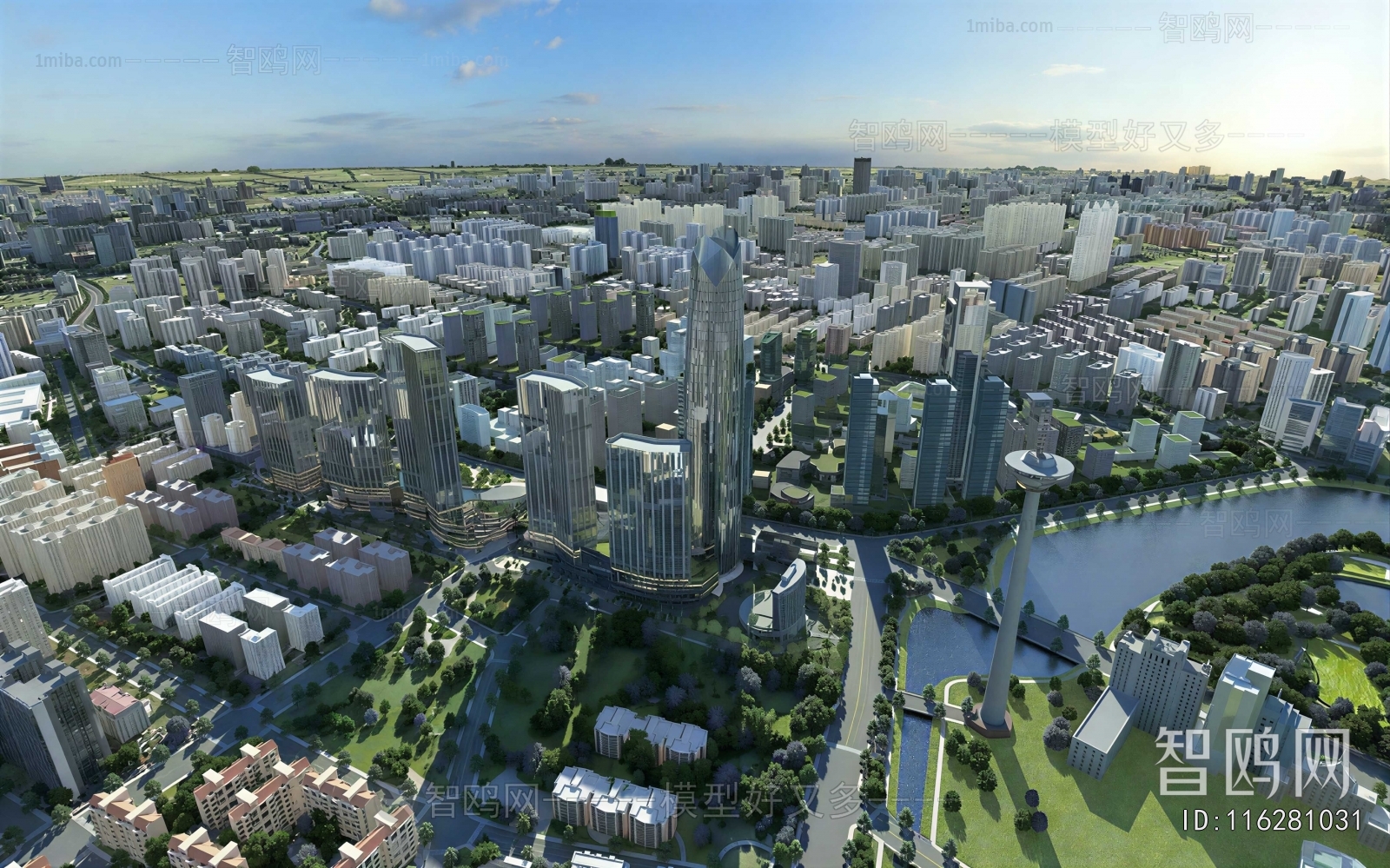 Modern Architectural Bird's-eye View Planning