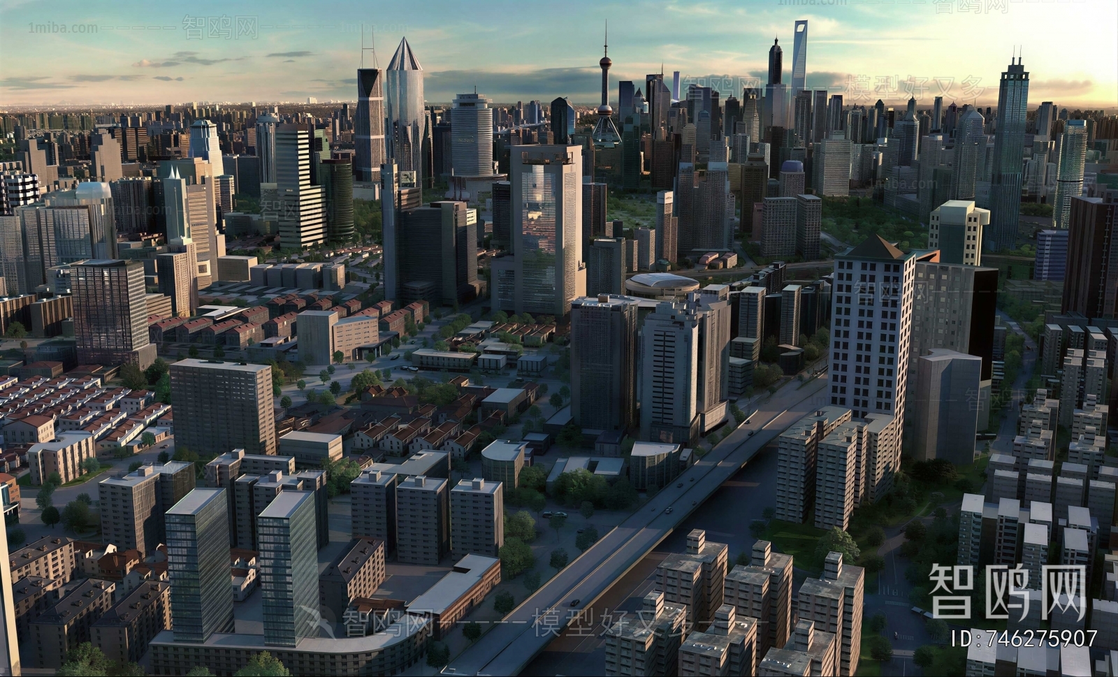 Modern Architectural Bird's-eye View Planning